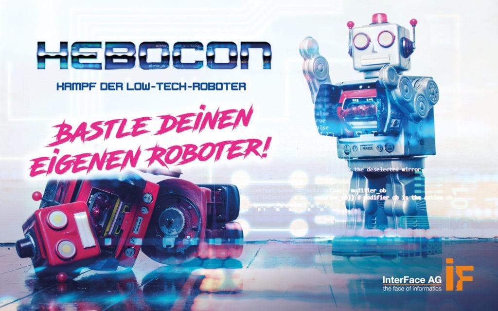 Zusammen mit dem FabLab Oberland veranstaltet die Interface AG am Javaland InnovationLab 2020 einen Hebocon-Roboter-Wettkampf.